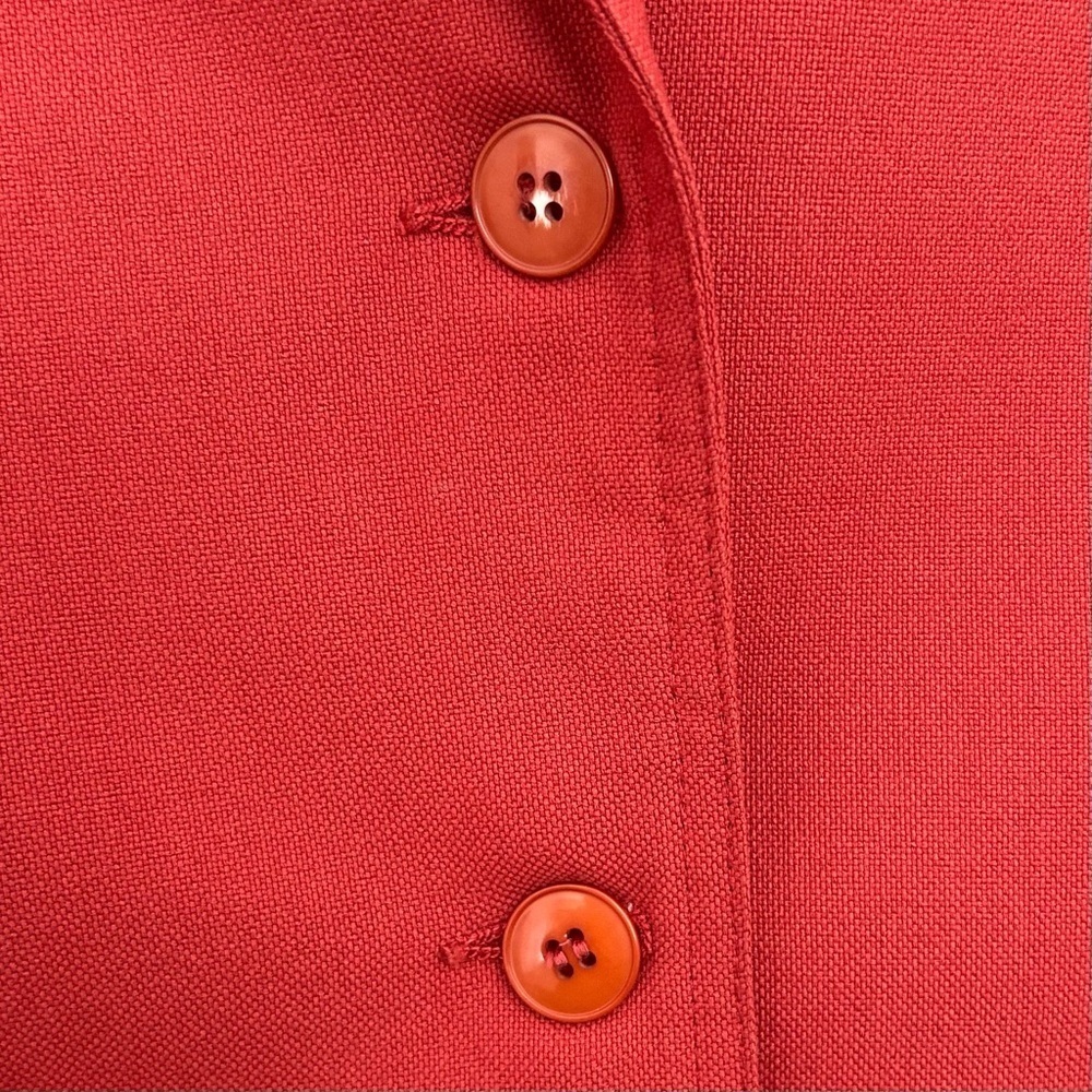 Vintage 70's Action Country by Trissi Cherry Tomato Red Blazer Jacket Size Small - Picture 6 of 12